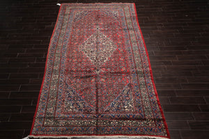 7x13 Coral, Ivory Hand Knotted 100% Wool Tabriz Traditional Oriental Area Rug