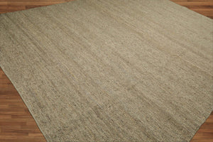 9' x 12' Hand Woven Handmade Flatweave 100% Wool Modern & Contemporary Oriental Area Rug Moss Color - Oriental Rug Of Houston