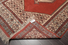 6'6" x9'9" Hand Knotted Wool 200 KPSI Hamadaan Vegetable Dyes Oriental Area Rug Terracotta - Oriental Rug Of Houston