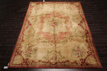 9x12 Gold Hand Knotted Savonnerie 100% Wool Asmara Traditional Oriental Area Rug