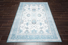 Multi Sizes Machine Made Micro PrintedTraditional Oriental Area Rug Gray,Teal Color - Oriental Rug Of Houston