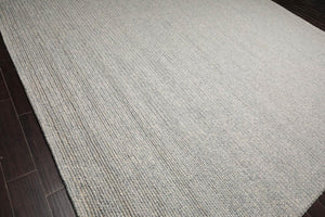 10’ x 14’ Modern Berber Textured Thick Pile Area Rug Ash Gray Hand Woven Wool - Oriental Rug Of Houston