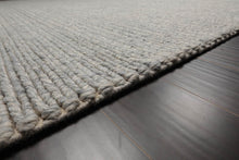10’ x 14’ Modern Berber Textured Thick Pile Area Rug Ash Gray Hand Woven Wool