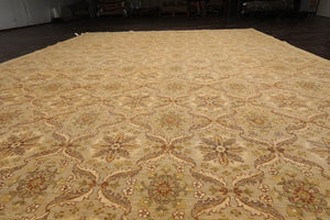 10x14 Tan Hand Knotted 100% Wool Peshawar Traditional Oriental Area Rug