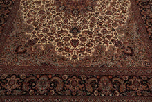 8'1” x 10’ Hand Knotted 100% Wool Pak Persian Tabriz 300 KPSI Area Rug Ivory