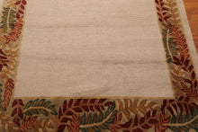 5'10" x 8'5" Hand Knotted Loop & Cut Pile Wool Tibetan Oriental Area Rug Beige - Oriental Rug Of Houston