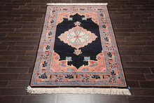 5'10'' x 8'10'' Hand Knotted 100% Wool Hamedaan Romanian Area Rug Midnight Blue