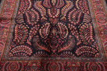 5'11' x 8'11'' Hand Knotted 100% Wool Saroukk Traditional Oriental Area Rug Navy - Oriental Rug Of Houston