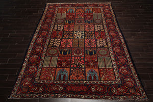 8x10 Navy Hand Knotted 100% Wool Bhakhtiari Traditional Oriental Area Rug