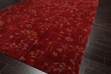 9x12 Rusty Red Hand Knotted Tibetan 100% Wool Michaelian & Kohlberg Modern & Contemporary Oriental Area Rug