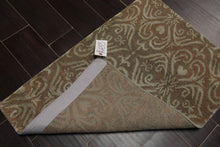 2’ x 3’ Hand Knotted Wool & Silk Transitional Tibetan Oriental Area rug Tan - Oriental Rug Of Houston
