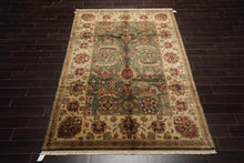 6x9 Green Hand Knotted Oushak 100% Wool Kalaty Traditional Oriental Area Rug