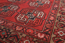 3'9" x 6'8" Hand Knotted Antique 100% Wool Zanjan Oriental Area Rug Red - Oriental Rug Of Houston