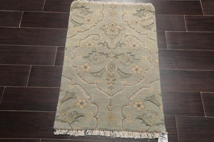 2' x 3' Hand Knotted 100% Wool Transitional Tibetan Oriental Area Rug Gray - Oriental Rug Of Houston