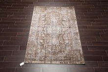   Brown Taupe Gray Color Machine Made Persian  Traditional Oriental Rug