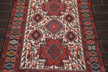 3'10" x 4'9" Hand Knotted 100% Wool Flat pile Area Rug Traditional Ivory - Oriental Rug Of Houston