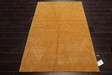 4x6 Gold,Beige Hand Knotted Tibetan 100% Wool Michaelian & Kohlberg Swiss Wash Oriental Area Rug