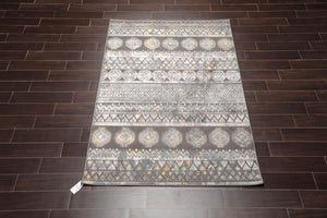   Silver White Gray Color Machine Made Persian  Southwestern Oriental Rug