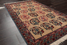 3x5 Beige,Rust Hand Knotted Tibetan 100% Wool Transitional Oriental Area Rug