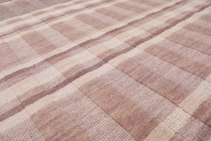 5' x 7' Handmade Contemporary100% Wool Loop & Cut Pile Area Rug Beige
