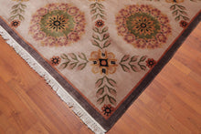 6' x 9'1" Hand Knotted Traditional Classic European Wool Tibetan Area rug Beige - Oriental Rug Of Houston