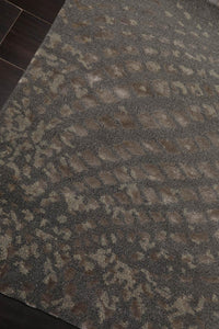2' x 3' Hand Knotted Wool & Silk Modern Tibetan Oriental Area Rug Gray - Oriental Rug Of Houston