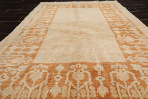4x6 Beige, Caramel Hand Knotted 100% Wool Peshawar Traditional Oriental Area Rug
