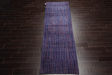 3'2''x10'2'' Runner Blue, Lavander Hand Knotted Tibetan 100% Wool Michaelian & Kohlberg Modern Oriental Area Rug
