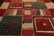 2'7''x12'3'' Runner Red, Green Hand Knotted Tibetan 100% Wool Michaelian & Kohlberg Modern & Contemporary Oriental Area Rug