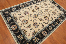 5' x 8' Handmade 100% Wool Traditional Oriental Area rug Ivory