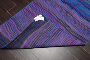 3'x4'Hand Knotted 100% Silk Kilim Modern Oriental Area rug Purple, Blue - Oriental Rug Of Houston