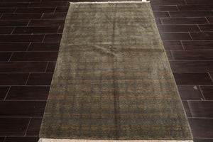 4x6 Celadon,Lime Hand Knotted Tibetan 100% Wool Michaelian & Kohlberg Contemporary Oriental Area Rug