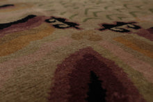 3'11 x 7' Beige, Sage Hand Knotted Tibetan 100% Wool Michaelian & Kohlberg Modern & Contemporary Oriental Area Rug