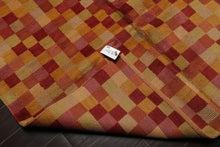5x7 Raspberry, Gold Hand Knotted Tibetan 100% Wool Michaelian & Kohlberg Modern & Contemporary Oriental Area Rug