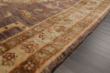 2'7"x7'10" Runner Gray, Beige Hand Knotted 100% Wool Peshawar Traditional Oriental Area Rug
