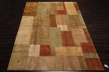 9x12 Beige Mark Philips Hand Knotted 100% Wool Contemporary Tibetan Area Rug