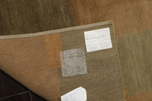 10x14 Moss,Tan Tufenkian Swiss Wash Hand Knotted Wool & Silk Tibetan Area Rug