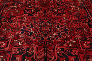 10x14 Rust Hand Knotted 100% Wool Heriz Traditional Oriental Area Rug