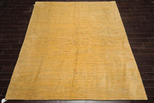8x10 Gold Hand Knotted Tibetan 100% Wool Modern & Contemporary Oriental Area Rug