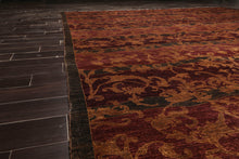 10x14 Rust Hand Knotted 100% Wool Peshawar Transitional Oriental Area Rug