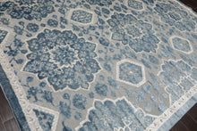 7'11” x 11'2” Designer Modern 100% Polypropylene Oriental Area Rug Gray, Blue