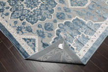 7'11” x 11'2” Designer Modern 100% Polypropylene Oriental Area Rug Gray, Blue