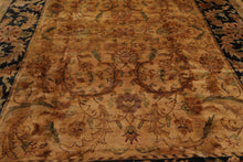 9x12 Gold Hand Knotted 100% Wool Agra Traditional Oriental Area Rug Light
