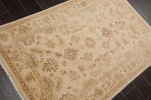 3’5” x 5’ Hand Knotted 100% Wool Peshawar Traditional Oriental Area Rug Beige - Oriental Rug Of Houston