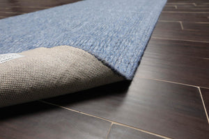 Multi Size Blue Hand Woven 100% Wool Flatweave Modern & Contemporary Oriental Area Rug - Oriental Rug Of Houston
