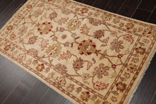 3’2” x 5’2" Hand Knotted 100% Wool Peshawar Traditional Oriental Area Rug Beige - Oriental Rug Of Houston