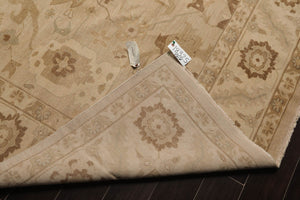 11'9"x17' Palace Beige Hand Knotted Oushak 100% Wool Traditional 200 KPSI Oriental Area Rug