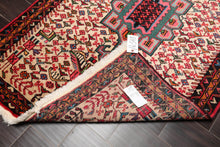 3’5”x5’3" Vintage Hand Knotted Wool Geometrical Tabriz Oriental Area Rug Beige