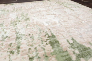 3' x 5' Loom Bloom Lara Abstract Oriental Area Rug Cream, Turquoise, Taupe - Oriental Rug Of Houston