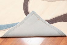 5' x 8' Handmade Modern 100% Wool High Low Pile Area rug Ivory